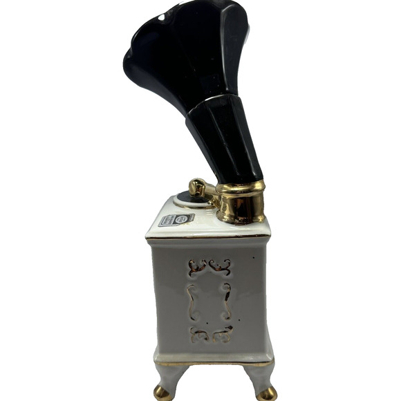 Ezra Brooks‎ Victrola Phonograph VTG Decanter EMPTY 24K Gold Hand Painted 70s - Picture 8 of 16